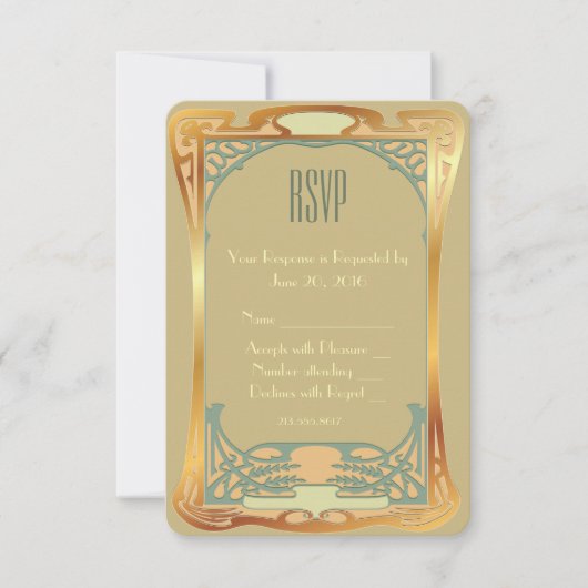 Art Deco RSVP ~ Gatsby geïnspireerd (Voorkant)