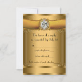 Art Deco RSVP Kaartje (Achterkant)