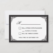 Art Deco RSVP Kaartje (Achterkant)