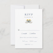 Art Deco RSVP met Maaltijden Behuizing Kaart (Voorkant)