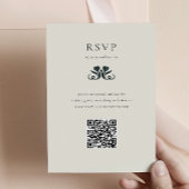  Art Deco RSVP met QR-code Behuizing Kaart