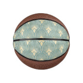 , art deco, sage Green, crème, elegant, chic, mod Basketbal (Voorkant)
