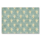 , art deco, sage Green, crème, elegant, chic, mod Kaart (Achterkant)
