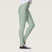 , art deco, sage Green, crème, elegant, chic, mod Leggings (Rechts)