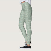 , art deco, sage Green, crème, elegant, chic, mod Leggings (Links)