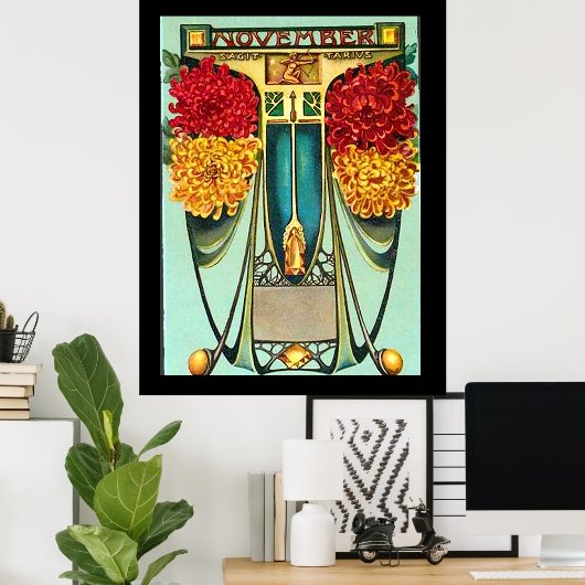 Art Deco Sagitarius Vintage Poster (Thuiskantoor)