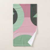 Art Deco Samenstelling Roze en Groen #1 Bad Handdoek (Handdoek)