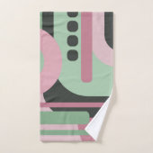 Art Deco Samenstelling Roze en Groen #2 Bad Handdoek (Handdoek)