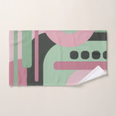 Art Deco Samenstelling Roze en Groen #2 Bad Handdoek (Handdoek)