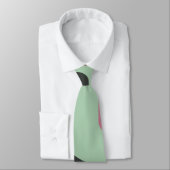 Art Deco Samenstelling Roze en Groen #2 Stropdas (Gebonden)