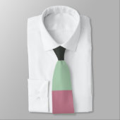 Art Deco Samenstelling Roze en Groen #3 Stropdas (Gebonden)