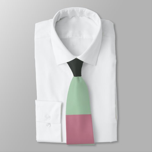 Art Deco Samenstelling Roze en Groen #3 Stropdas (Gebonden)