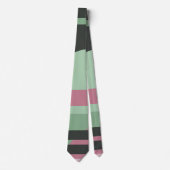 Art Deco Samenstelling Roze en Groen #3 Stropdas (Voorkant)