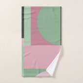 Art Deco Samenstelling Roze en Groen #5 Bad Handdoek (Handdoek)