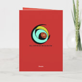 ART DECO SANTA CHRISTMAS door SLIPPERYWINDOW Feestdagen Kaart (Achterkant)