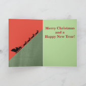 ART DECO SANTA CHRISTMAS door SLIPPERYWINDOW Feestdagen Kaart (Binnen)