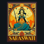 Art Deco Saraswati Perfect Poster<br><div class="desc">Saraswati is de hindoegodin van kennis,  muziek,  kunst,  spraak,  wijsheid en leren. Art deco stijl voor Vasant Panchami.</div>