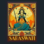 Art Deco Saraswati Perfect Poster<br><div class="desc">Saraswati is de hindoegodin van kennis,  muziek,  kunst,  spraak,  wijsheid en leren. Art deco stijl voor Vasant Panchami.</div>