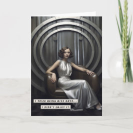 Art Deco Sassy Vrouw Kaart