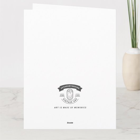  Art Deco Sassy Vrouw Kaart (Achterkant)