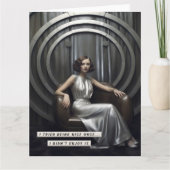  Art Deco Sassy Vrouw Kaart (Voorkant)