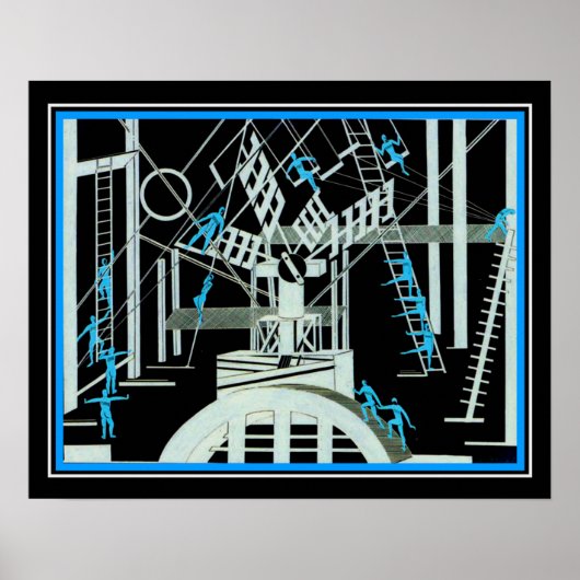 Art Deco 'Satanic Ballet' - Aleksandra Ekster 1922 Poster (Voorkant)