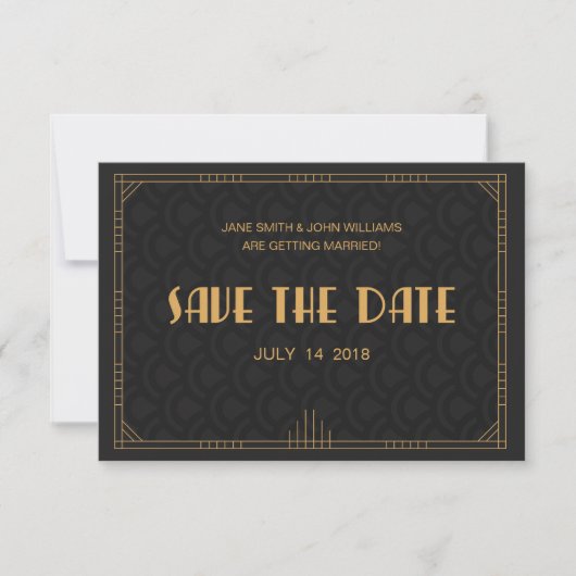 Art Deco Save the Date (Voorkant)