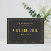 Art Deco Save the Date (Staand voorkant)