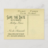 Art Deco Save the Date Briefkaart (Achterkant)