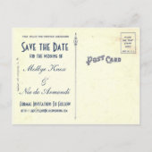 Art Deco Save the Date Briefkaart - alternatieve a (Achterkant)