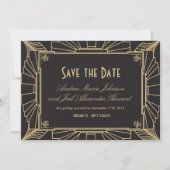 Art Deco Save the Date by Origami Prints (Voorkant)