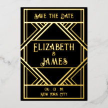Art Deco Save the Date
