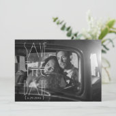 Art Deco Save the Date | Foto Uitnodiging (Staand voorkant)