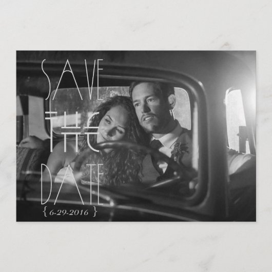 Art Deco Save the Date | Foto Uitnodiging (Voorkant)