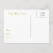 Art Deco Save the Date Kaart (Achterkant)