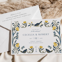 Art Deco Save the Date Kaart