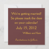 Art Deco Save the Date Kaarten (Achterkant)