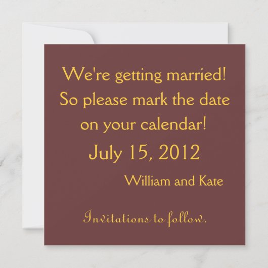 Art Deco Save the Date Kaarten (Achterkant)