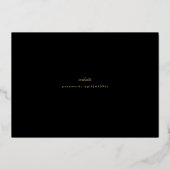 Art Deco Save the Date Landschap Folie Uitnodiging (Achterkant)