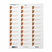 Art Deco  Scallop Fan Asian Wedding Address Etiket (Full Sheet)