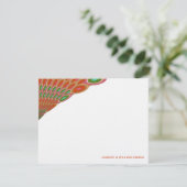 Art Deco  Scallop Fan Boho Asian Wedding Bedankkaart (Staand voorkant)