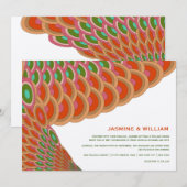 Art Deco  Scallop Fan Boho Asian Wedding Kaart (Voorkant / Achterkant)