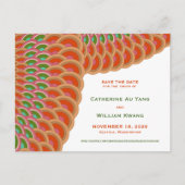 Art Deco  Scallop Patroon opslaan Datum Aankondigingskaart (Voorkant)