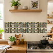 Art Deco Scarab Beetle Egyptian Sun Design Tegeltje