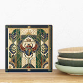 Art Deco Scarab Beetle Egyptian Sun Design Tegeltje