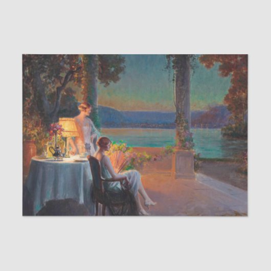 Art Deco Scene door Delphin Enjolras Decoupage Tissuepapier (Voorkant)