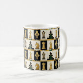 Art Deco schaakmok Koffiemok (Voorkant rechts)