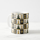 Art Deco schaakmok Koffiemok (Voorkant links)