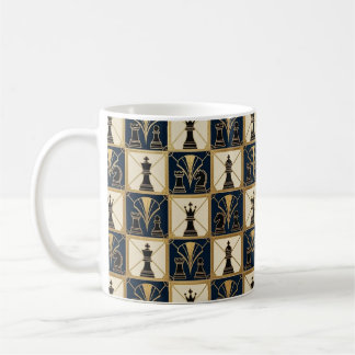 Art Deco schaakmok Koffiemok