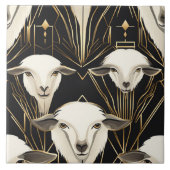 Art Deco Schaap No1 Tegeltje (Voorkant)